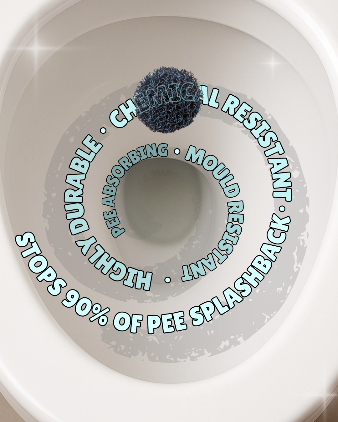 Product with text highlighting features on a white background