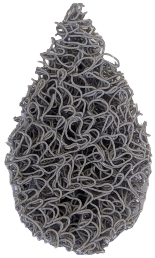 Grey droplet pee patch for toilet training boys and men. or for potty training