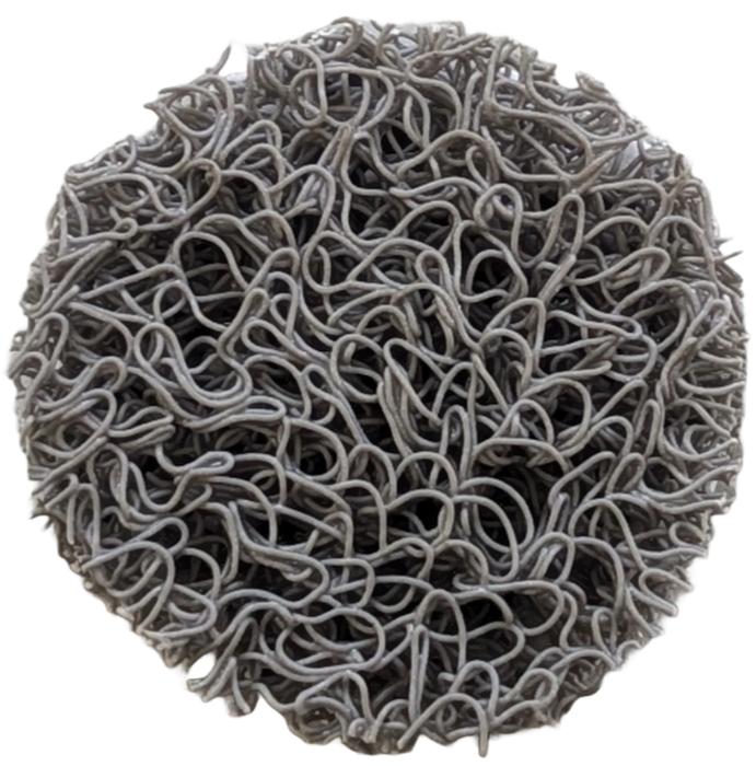 Round, gray, textured sponge for toilet training and potty training boys and men